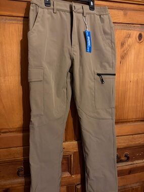 Unbranded Men's Tan Cargo Stretch Pants